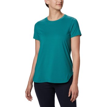 Columbia Firwood Camp II Short Sleeve, Camiseta Verdes Claro Rayas Para Mujer | 275069-DOW